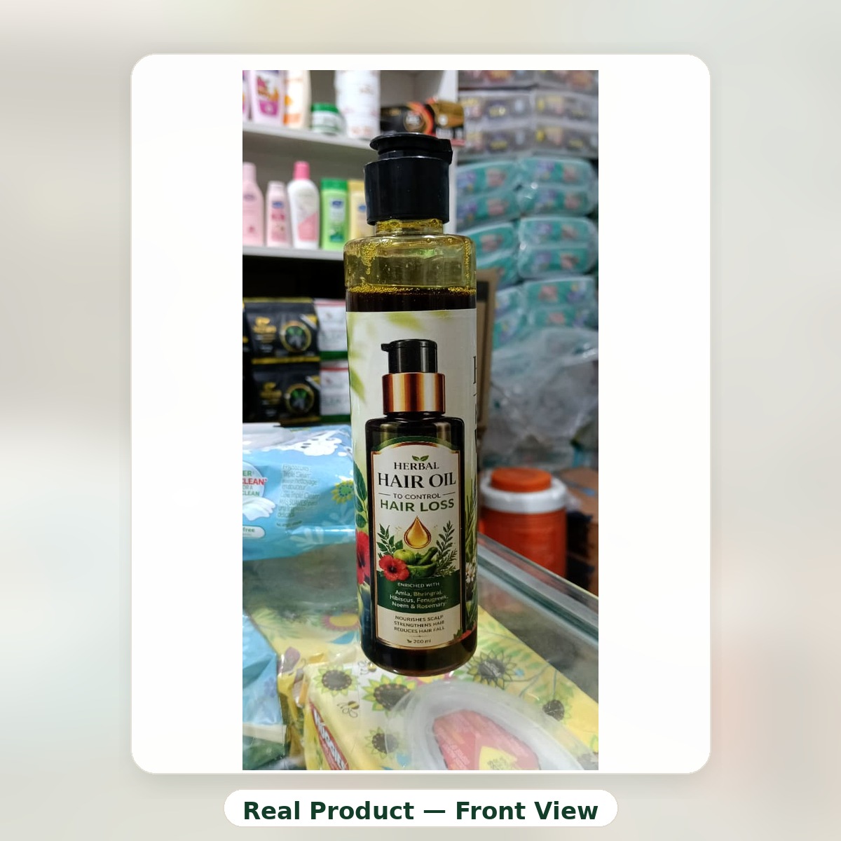 Kanwal Herbal Hair Oil 200ml real bottle front view